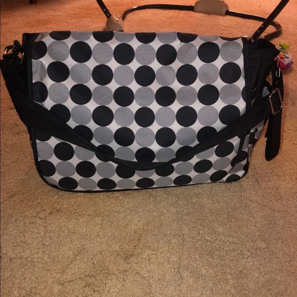 Polka dot diaper bag